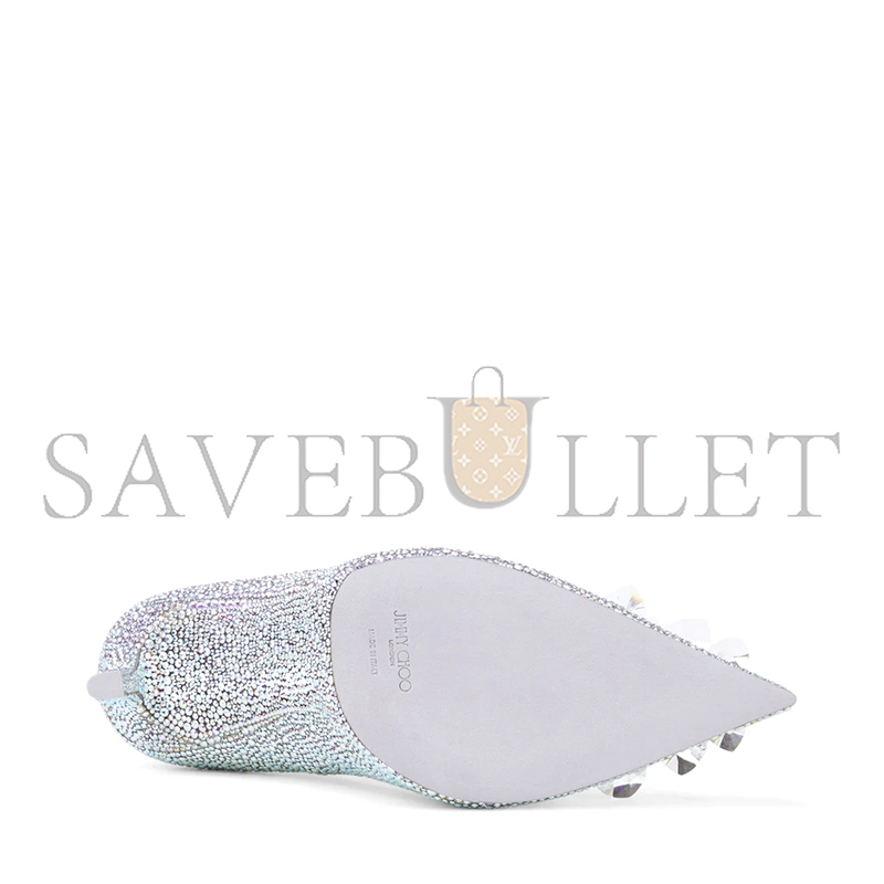 ji*y ch* crystal slipper 110 iridescent crystal pointed-toe pumps with He**ts crystalslipper110cqh